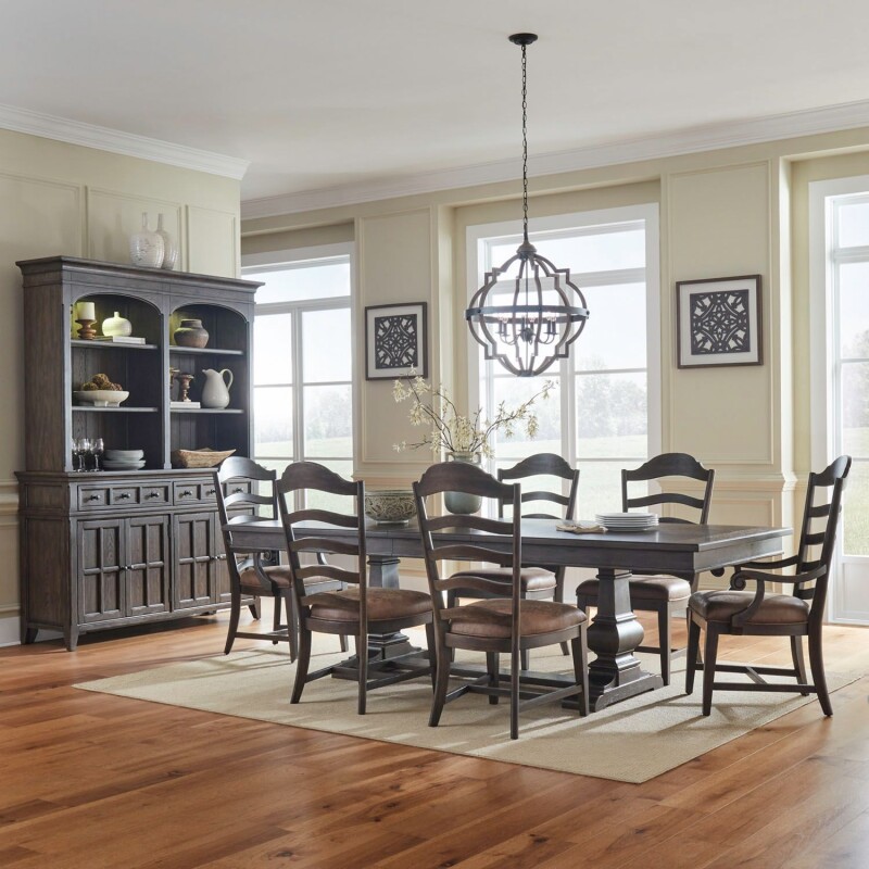 Paradise Valley Alt 7 Piece Trestle Table Set 297DRA7TRS