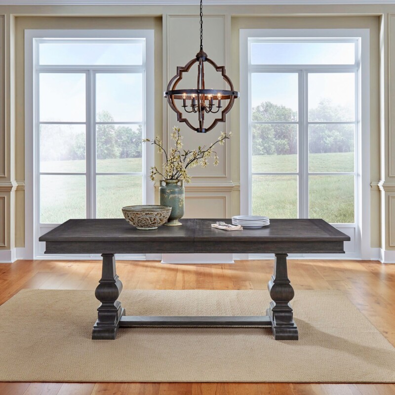 Paradise Valley Trestle Table Set 297DRTRS