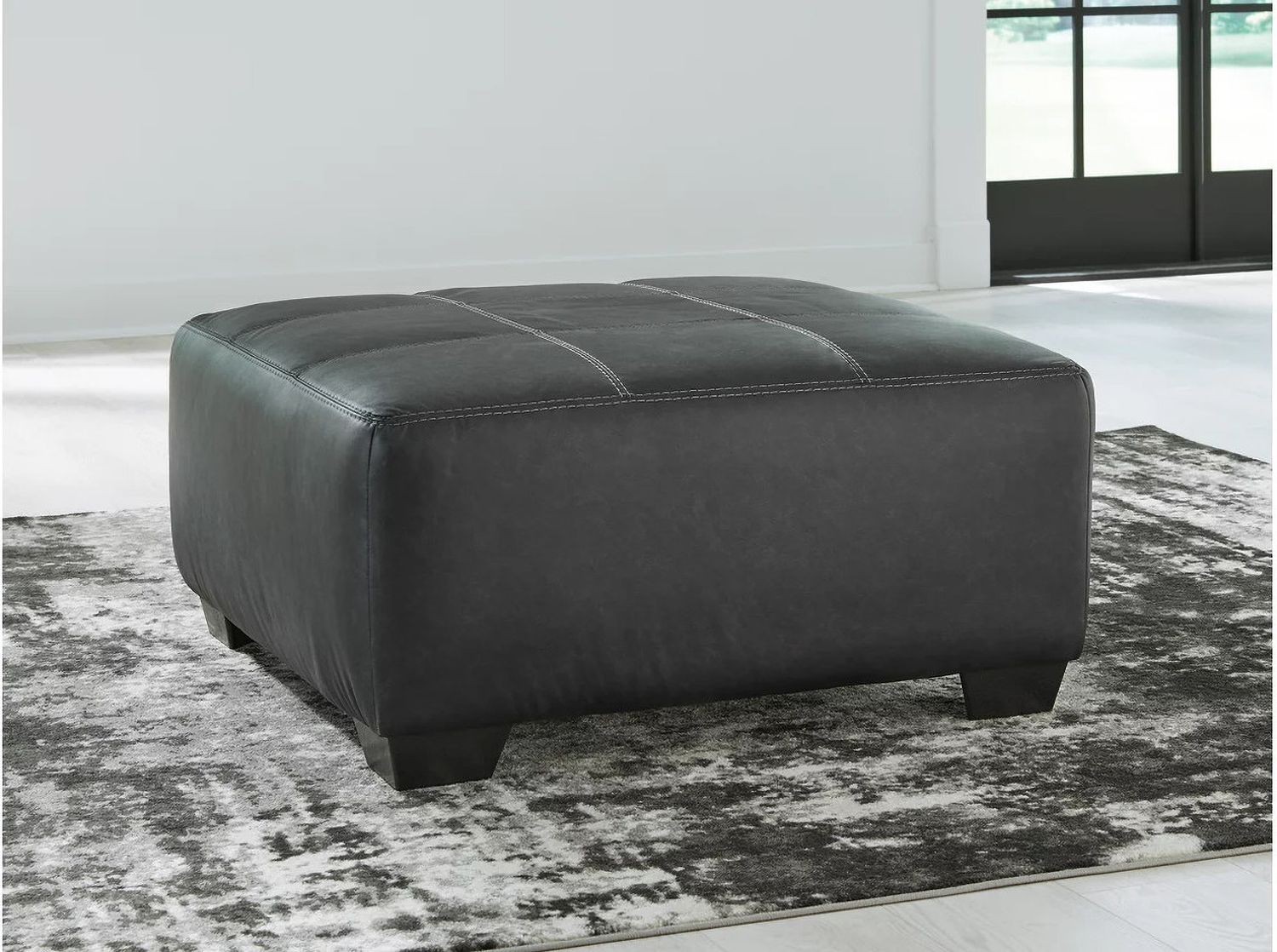 Brixley Pier Oversized Accent Ottoman In Graphite 2990608