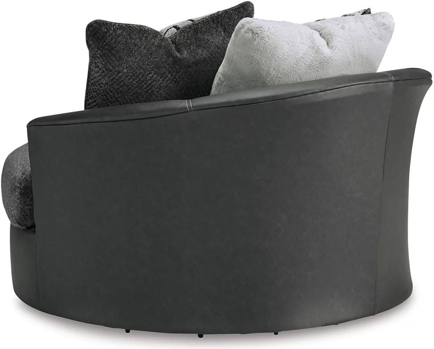 Brixley Pier Oversized Swivel Accent Chair In Graphite 2990621