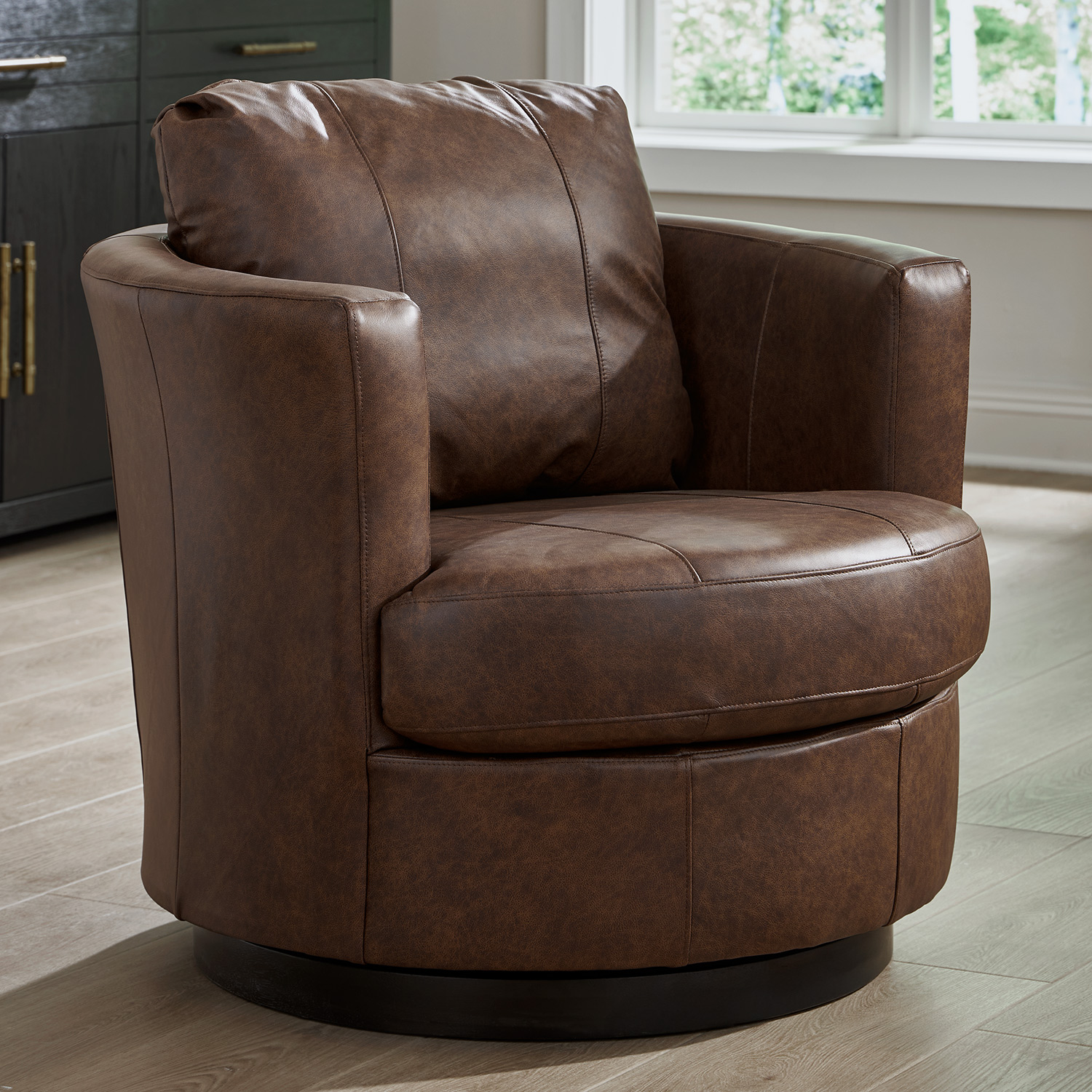 Tina - Pillowed Back Swivel Chair - Matching Body Fabric - 2998 2998
