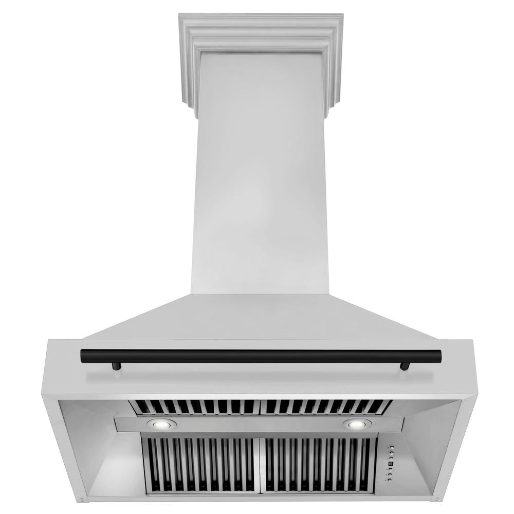 Autograph Edition 36 in. Kitchen Package with Stainless Steel Dual Fuel Range and Range Hood with Matte Black Accents 2AKPRARH36MB