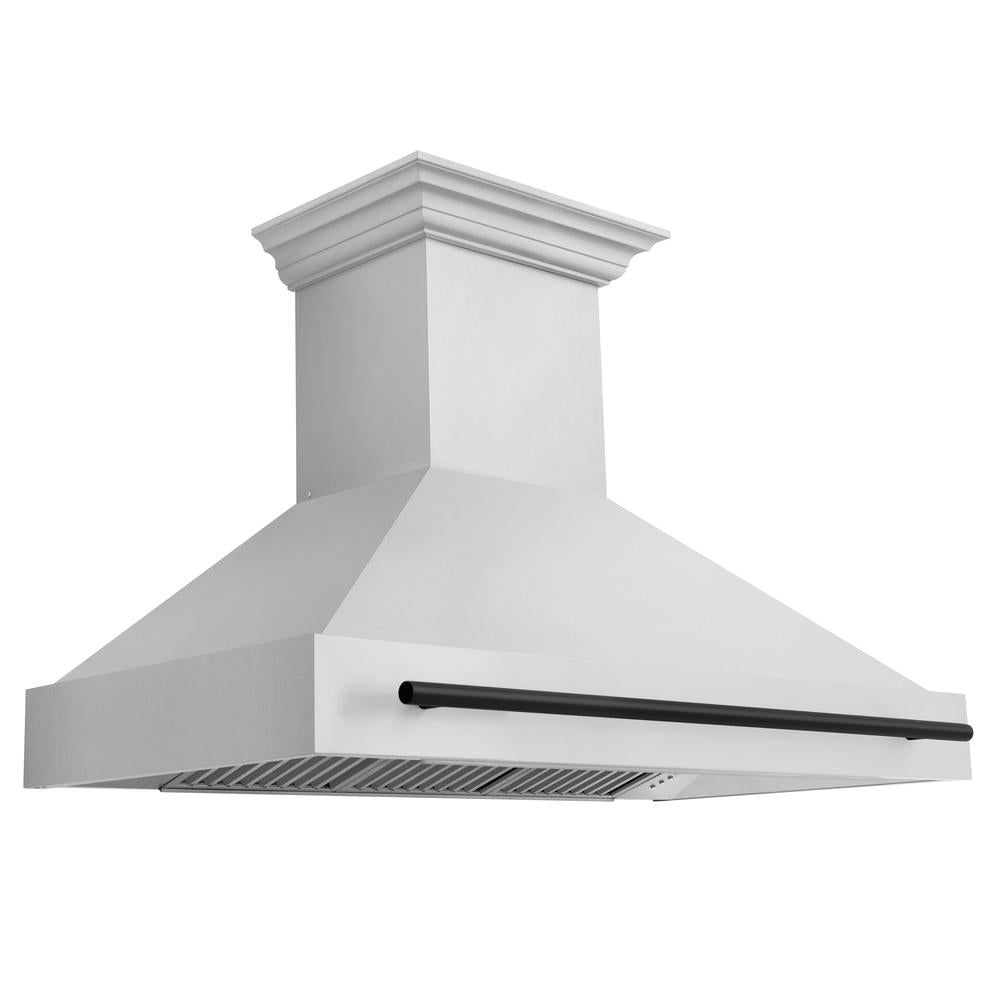 Autograph Edition 48 in. Kitchen Package with Stainless Steel Dual Fuel Range and Range Hood with Matte Black Accents 2AKPRARH48MB