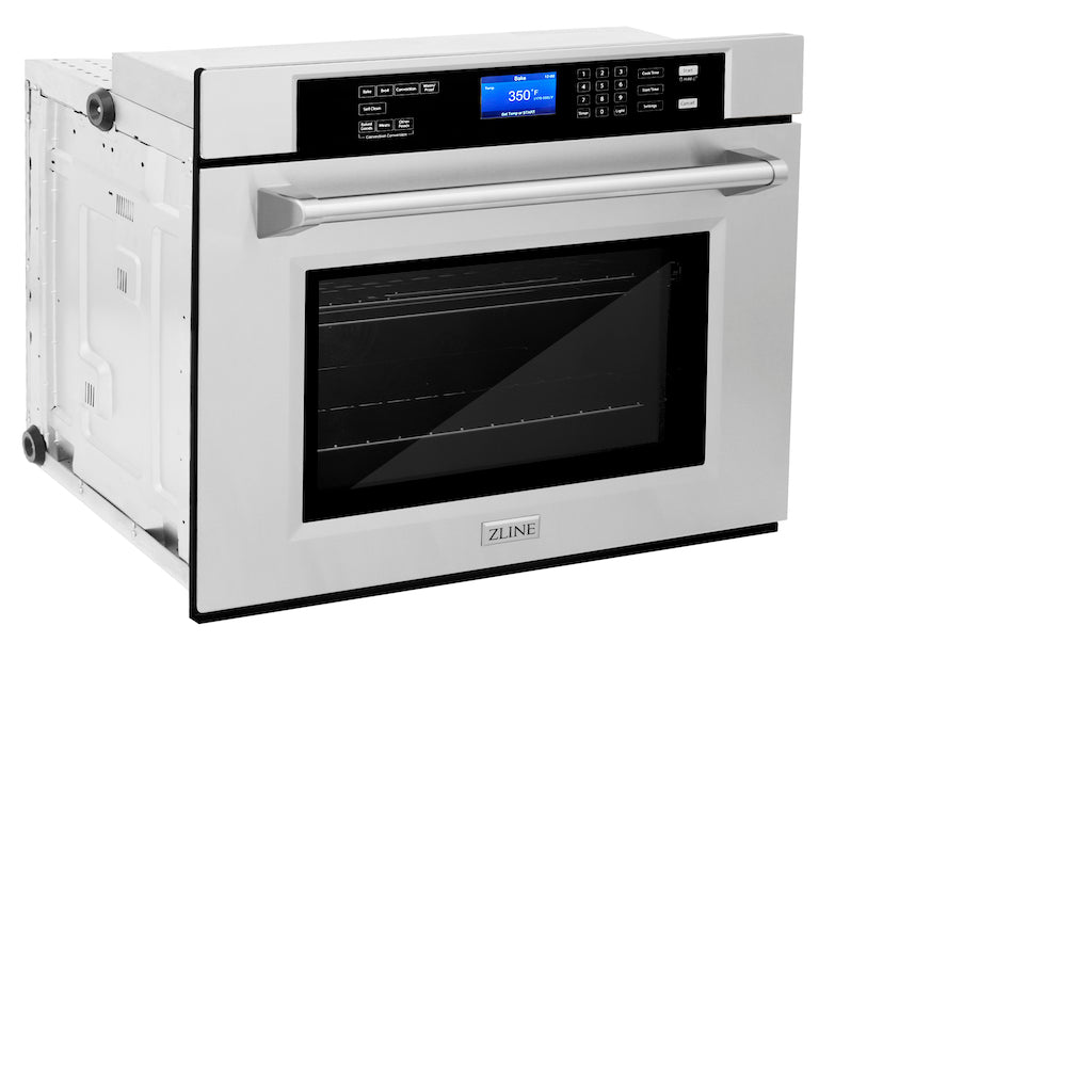 Stainless Steel 24 in. Built-in Convection Microwave Oven and 30 in. Single Wall Oven with Self Clean 2KPMW24AWS30