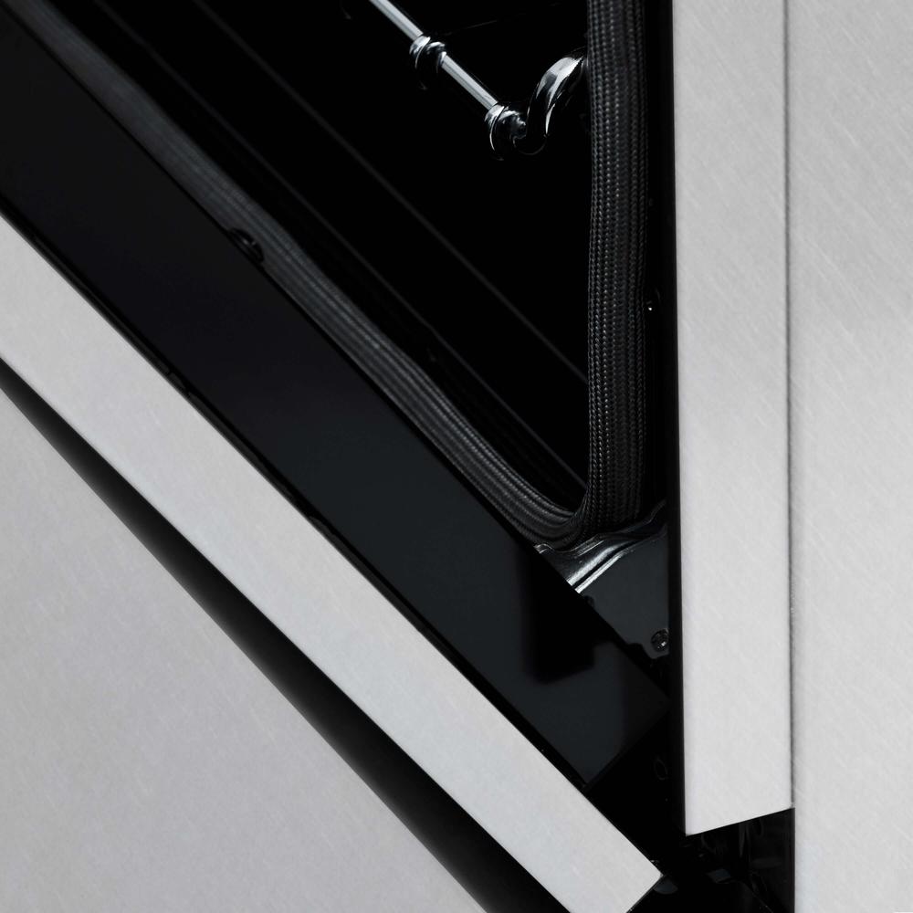 30 in. Kitchen Package with Satin Stainless Steel Dual Fuel Range and Convertible Vent Range Hood 2KPRASSNRH30