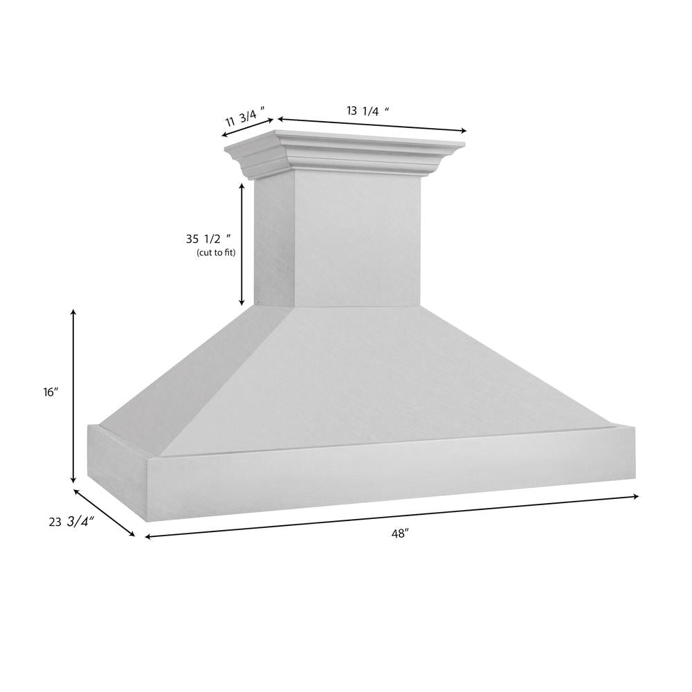 48" Kitchen Package with DuraSnow® Stainless Steel Dual Fuel Range and Convertible Vent Range Hood 2KPRASSNRH48
