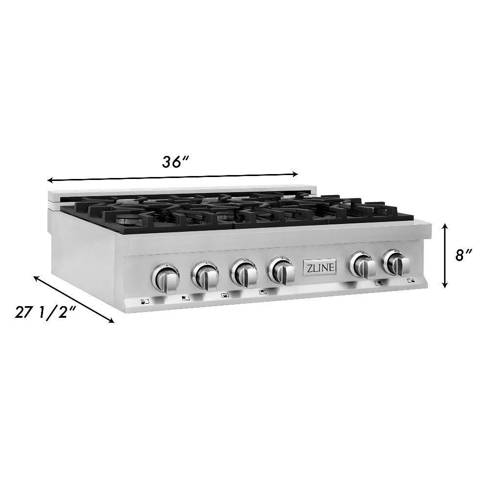 Kitchen Package with 36 in. Stainless Steel Rangetop and 30 in. Single Wall Oven 2KPRTAWS36
