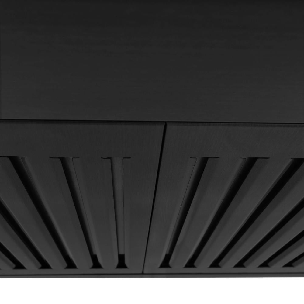 ZLINE Kitchen Package with 30 in. Black Stainless Steel Rangetop and 30 in. Convertible Range Hood (2KP-RTBRH30) 2KPRTBRH30