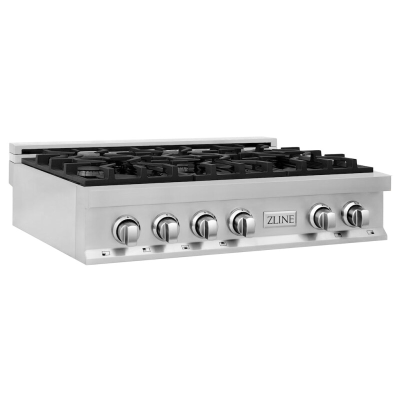 ZLINE Kitchen Package with 36 in. Stainless Steel Rangetop and 36 in. Convertible Range Hood (2KP-RTRH36) 2KPRTRH36