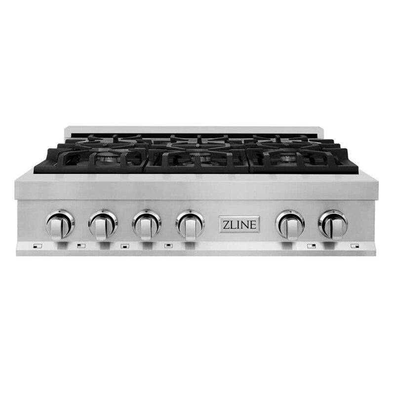 ZLINE Kitchen Package with 36 in. Stainless Steel Rangetop and 36 in. Convertible Range Hood (2KP-RTRH36) 2KPRTRH36