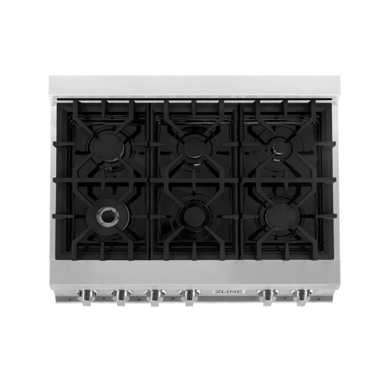 ZLINE Kitchen Package with 36 in. Stainless Steel Rangetop and 36 in. Convertible Range Hood (2KP-RTRH36) 2KPRTRH36