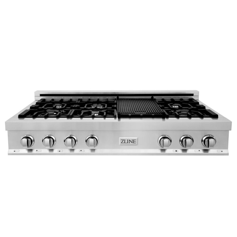 ZLINE Kitchen Package with 48 in. Stainless Steel Rangetop and 48 in. Convertible Range Hood (2KP-RTRH48) 2KPRTRH48