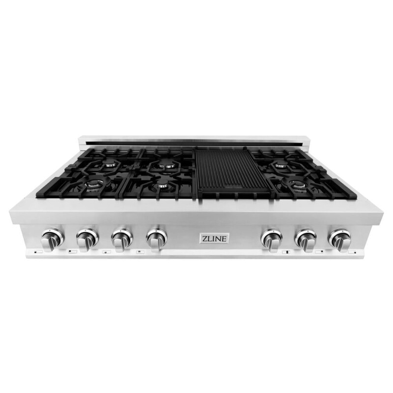 ZLINE Kitchen Package with 48 in. Stainless Steel Rangetop and 48 in. Convertible Range Hood (2KP-RTRH48) 2KPRTRH48