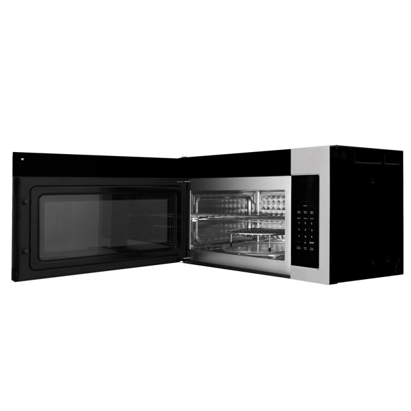 ZLINE Kitchen Package with 30 in. Satin Stainless Steel Rangetop and 30 in. Over The Range Microwave with Modern Handle (2KP-RTSOTR30) 2KPRTSOTR30