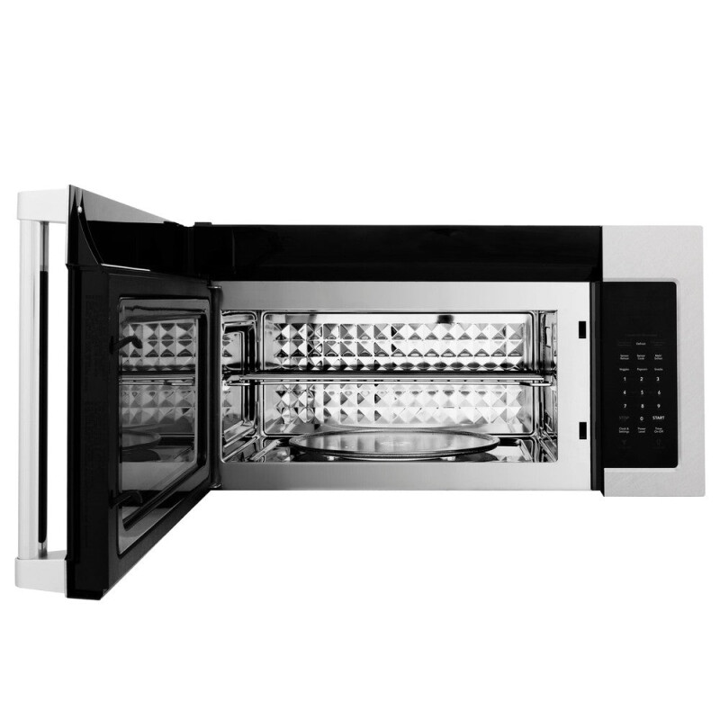 ZLINE Kitchen Package with 30 in. Satin Stainless Steel Rangetop and 30 in. Over The Range Microwave with Modern Handle (2KP-RTSOTR30) 2KPRTSOTR30