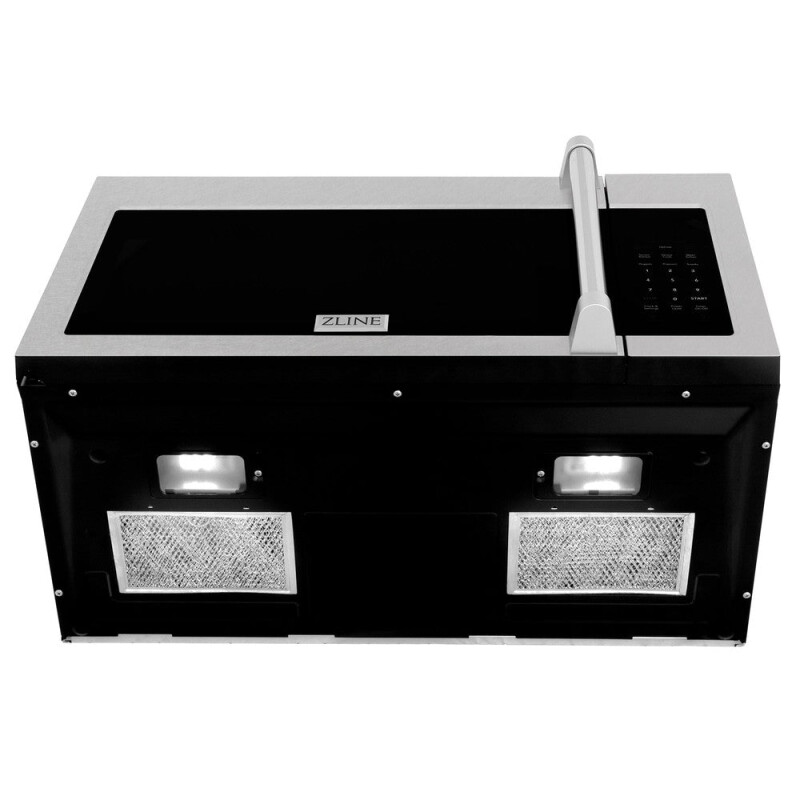 ZLINE Kitchen Package with 30 in. Satin Stainless Steel Rangetop and 30 in. Over The Range Microwave with Modern Handle (2KP-RTSOTR30) 2KPRTSOTR30