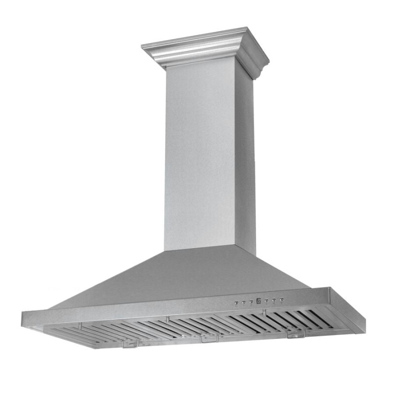 ZLINE Kitchen Package with 36 in. Satin Stainless Steel Rangetop and Convertible Range Hood (2KP-RTSRH36) 2KPRTSRH36