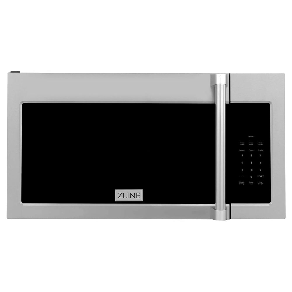 ZLINE 30 in. Kitchen Package Stainless Steel Gas Range and Over The Range Microwave with Modern Handle (2KP-SGROTR30) 2KPSGROTR30