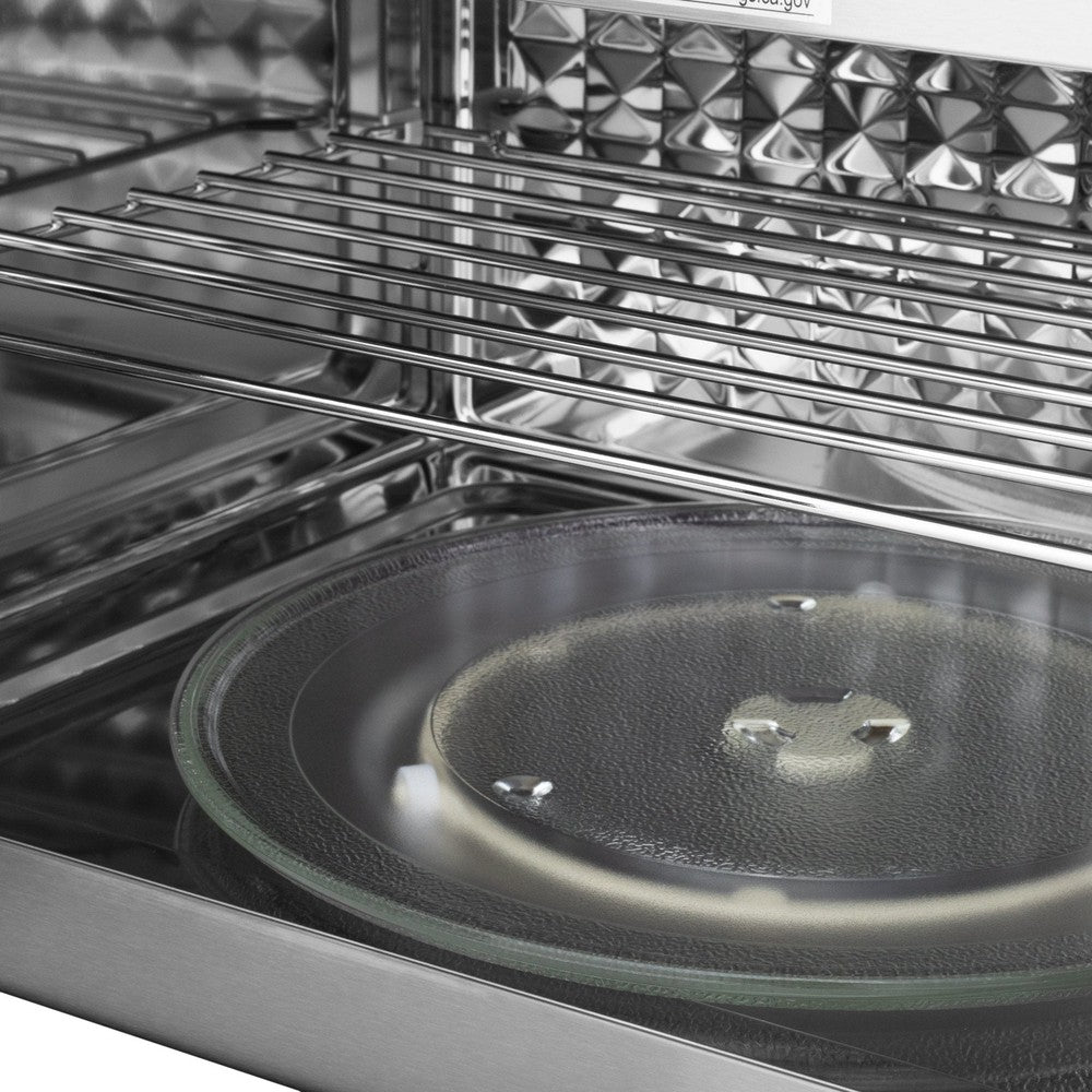 ZLINE 30 in. Kitchen Package Stainless Steel Gas Range and Over The Range Microwave with Modern Handle (2KP-SGROTR30) 2KPSGROTR30