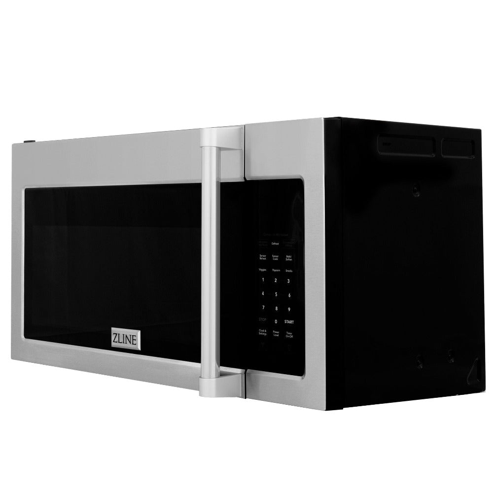 ZLINE 30 in. Kitchen Package Stainless Steel Gas Range and Over The Range Microwave with Modern Handle (2KP-SGROTR30) 2KPSGROTR30