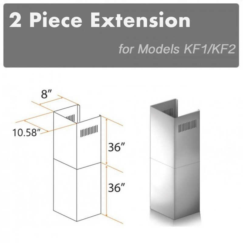 2-36" Chimney Extensions for 10 ft. to 12 ft. Ceilings 2PCEXTKF1