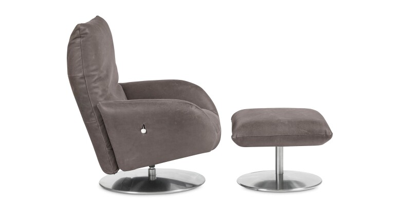 Ranlo Leather Ottoman 300001G