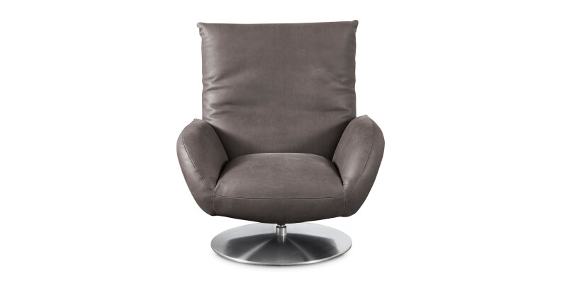 Ranlo Leather Swivel Arm Chair 300005T