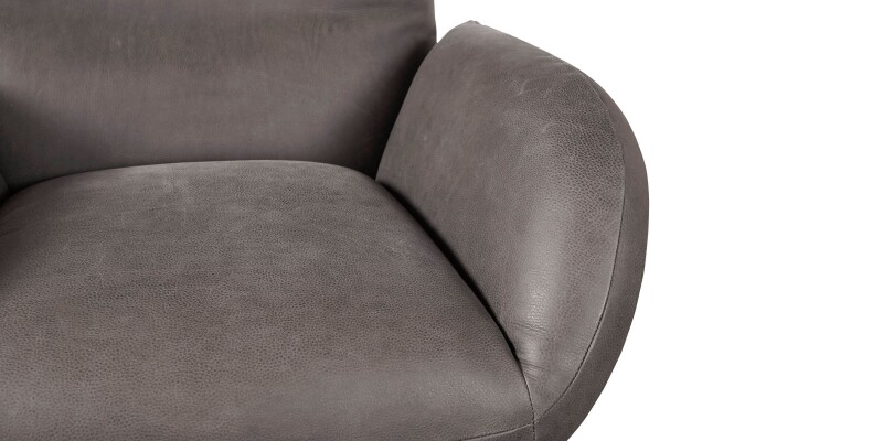 Ranlo Leather Swivel Arm Chair 300005T