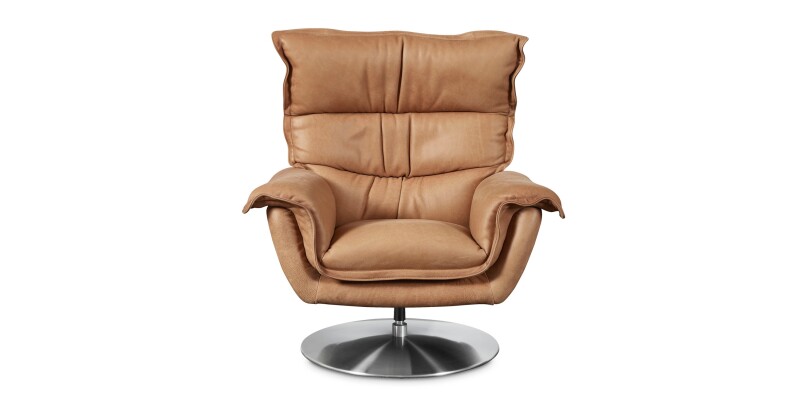 Dunn Leather Swivel Arm Chair 300205C