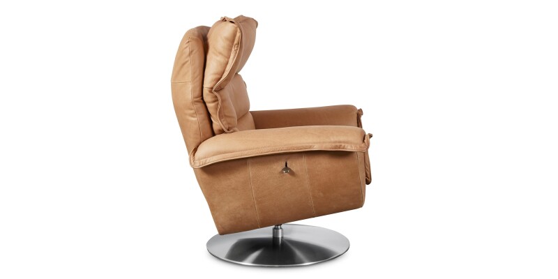 Dunn Leather Swivel Arm Chair 300205C