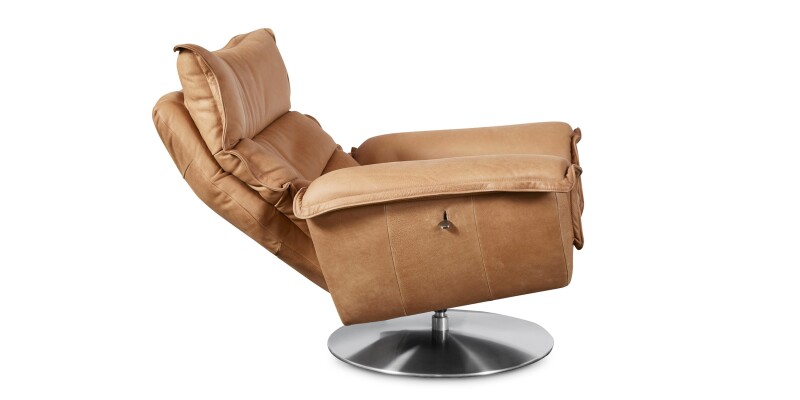 Dunn Leather Swivel Arm Chair 300205G