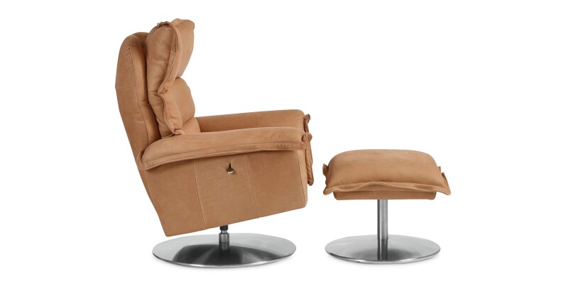 Dunn Leather Swivel Arm Chair 300205T