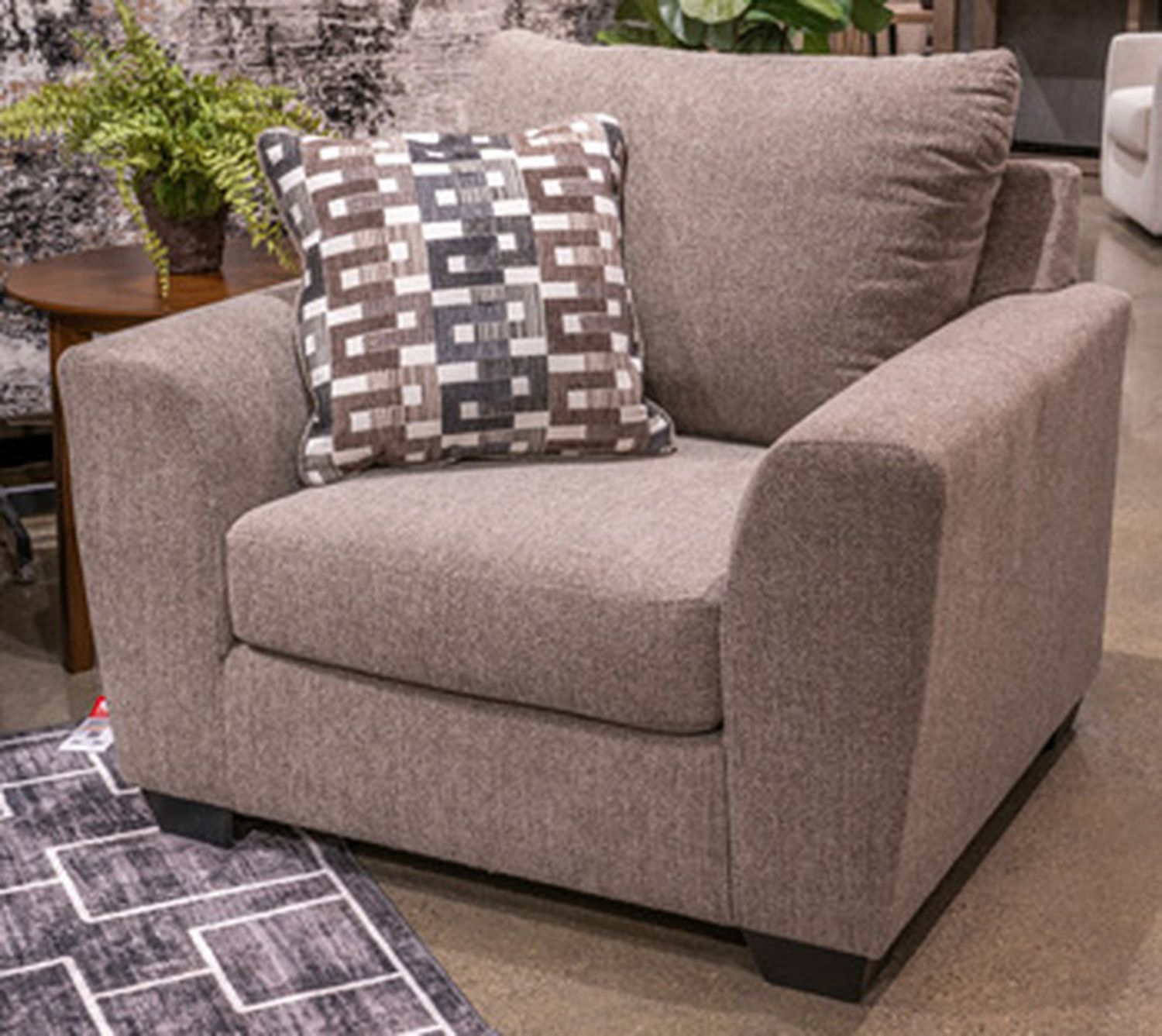 Triston-Peaks Oversized Chair In Suede 3020423