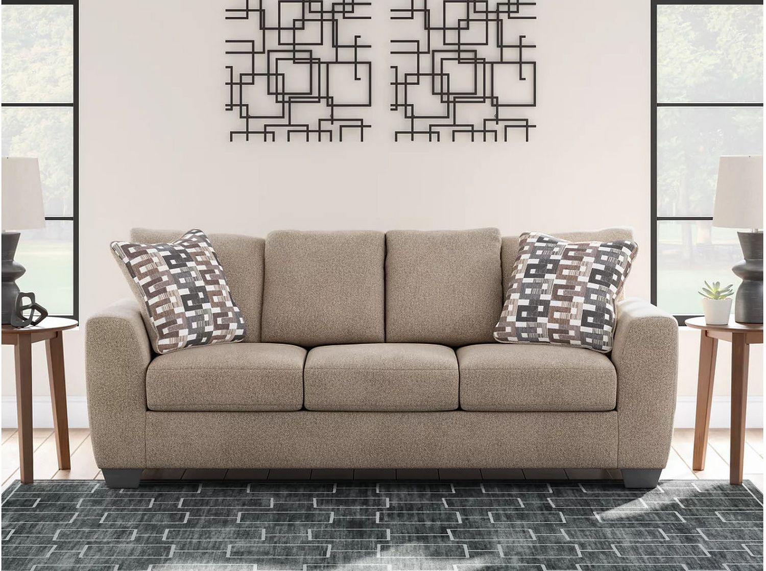 Triston-Peaks Sofa In Suede 3020438