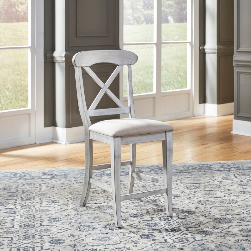 Ocean Isle Uph X Back Counter Chair (RTA) 303WB300124