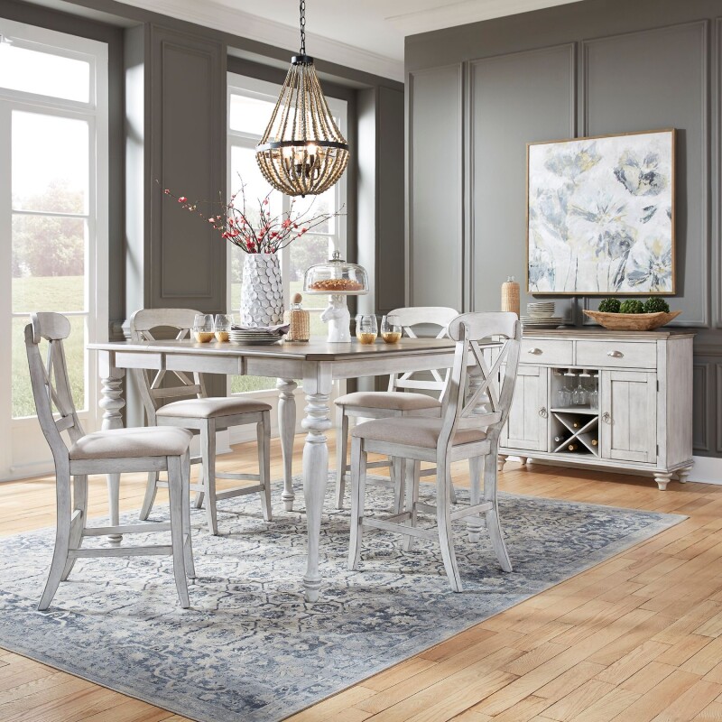 Ocean Isle 5 Piece Gathering Table Set 303WCD5GTS