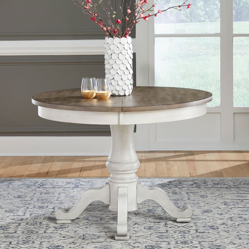 Ocean Isle Pedestal Table Set 303WCDPED
