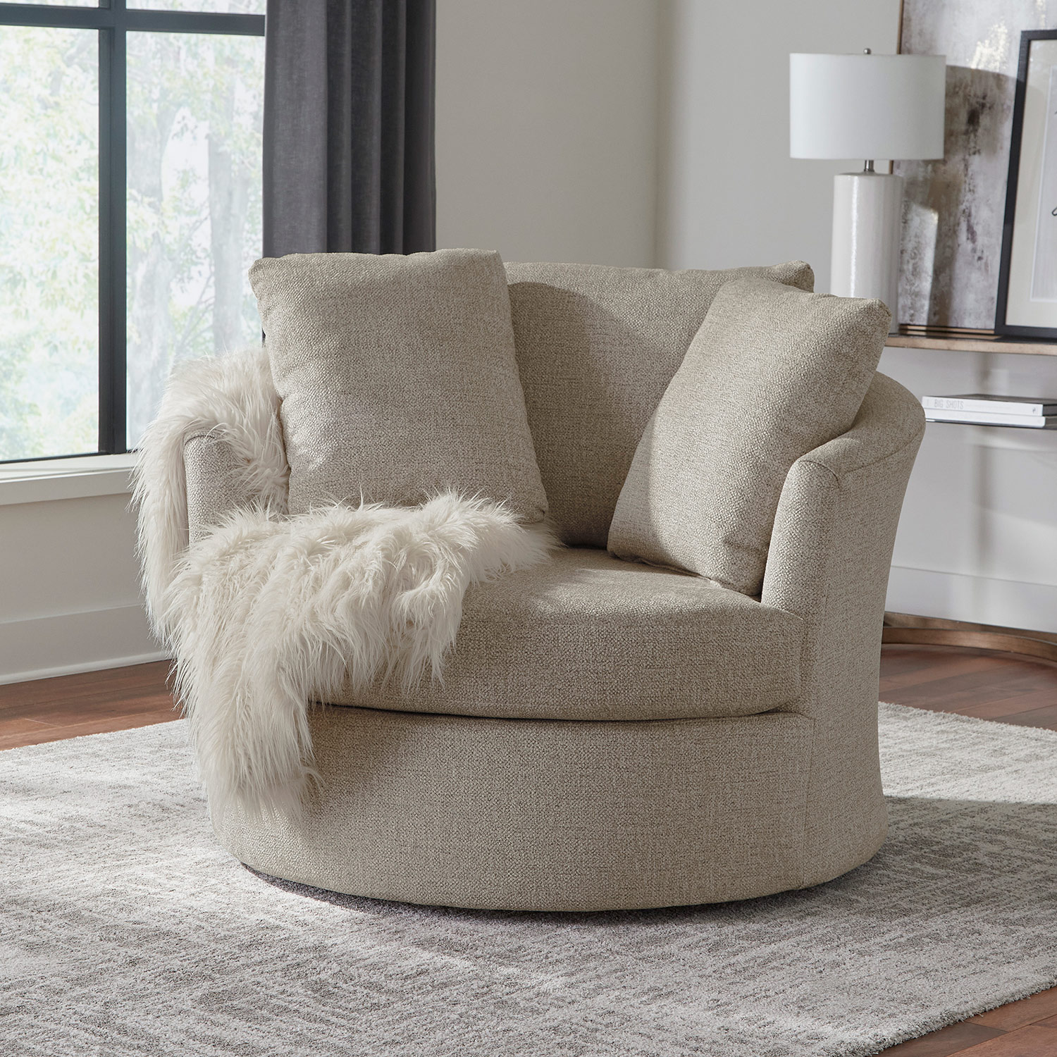 Astro - Oversized Swivel Chair; Curl Up Comfort - 3048 3048