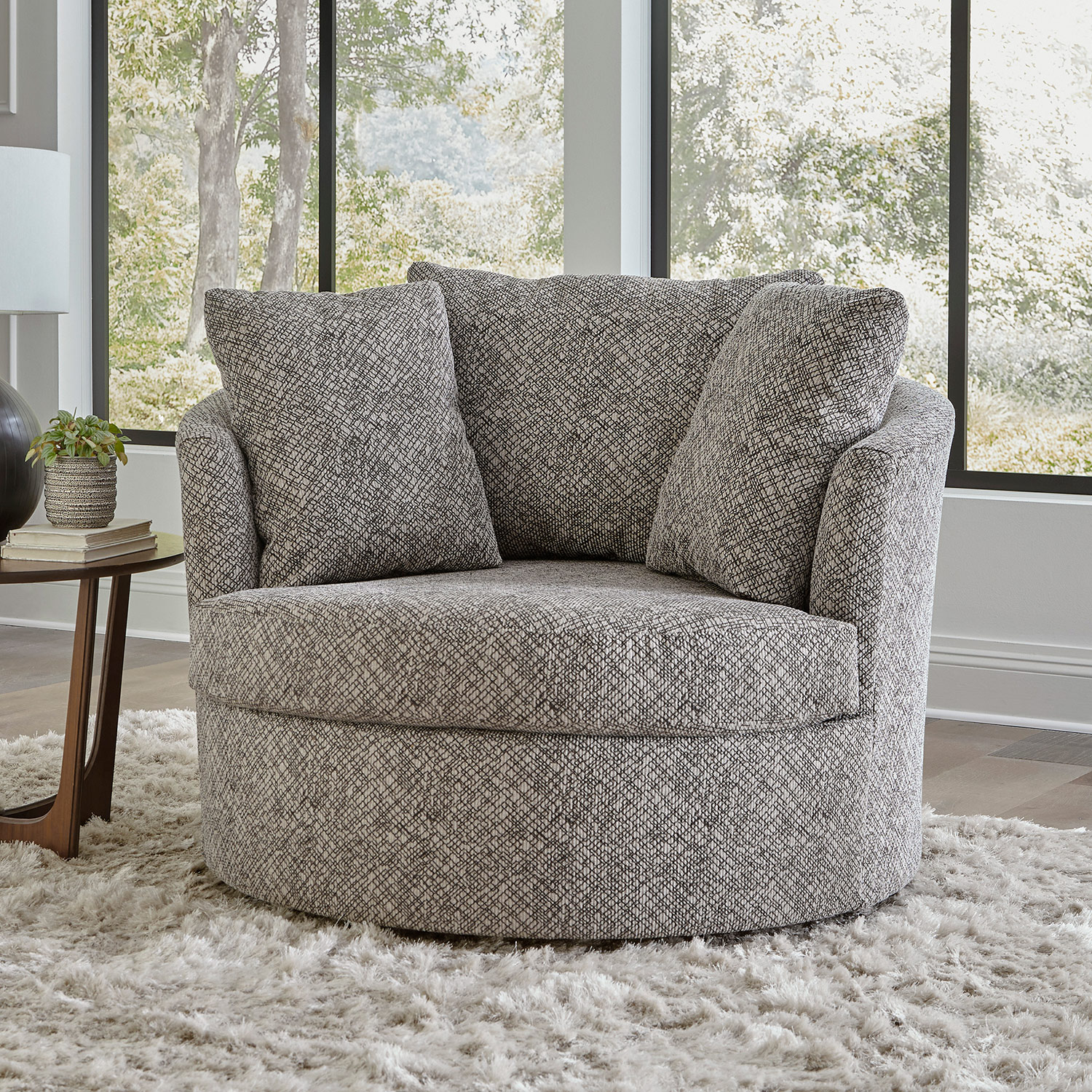 Astro - Oversized Swivel Chair; Curl Up Comfort - 3048 3048