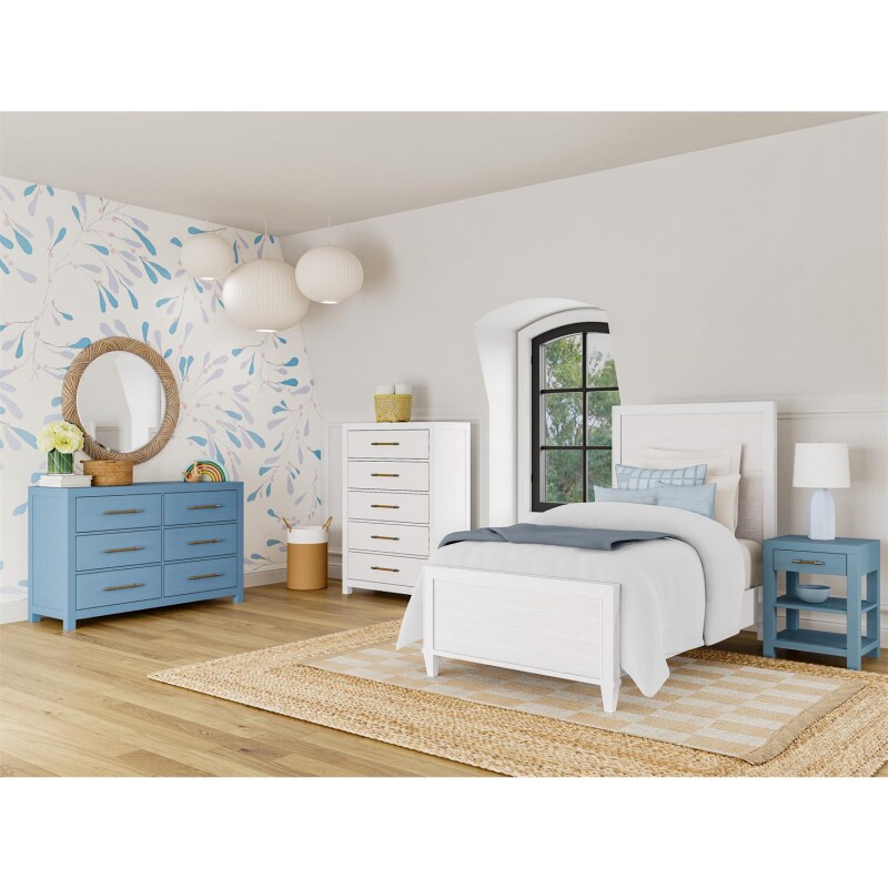 Rosalie 1-Drawer Nightstand-Blue 30739