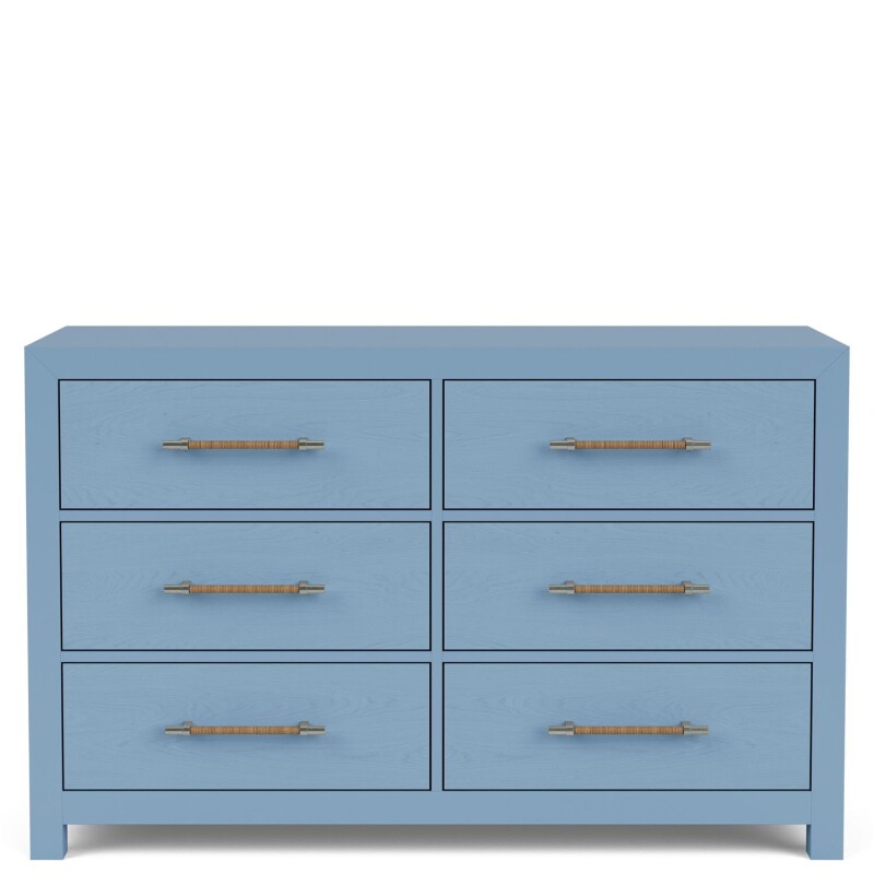 Rosalie 56" 6-Drawer Dresser-Blue 30767