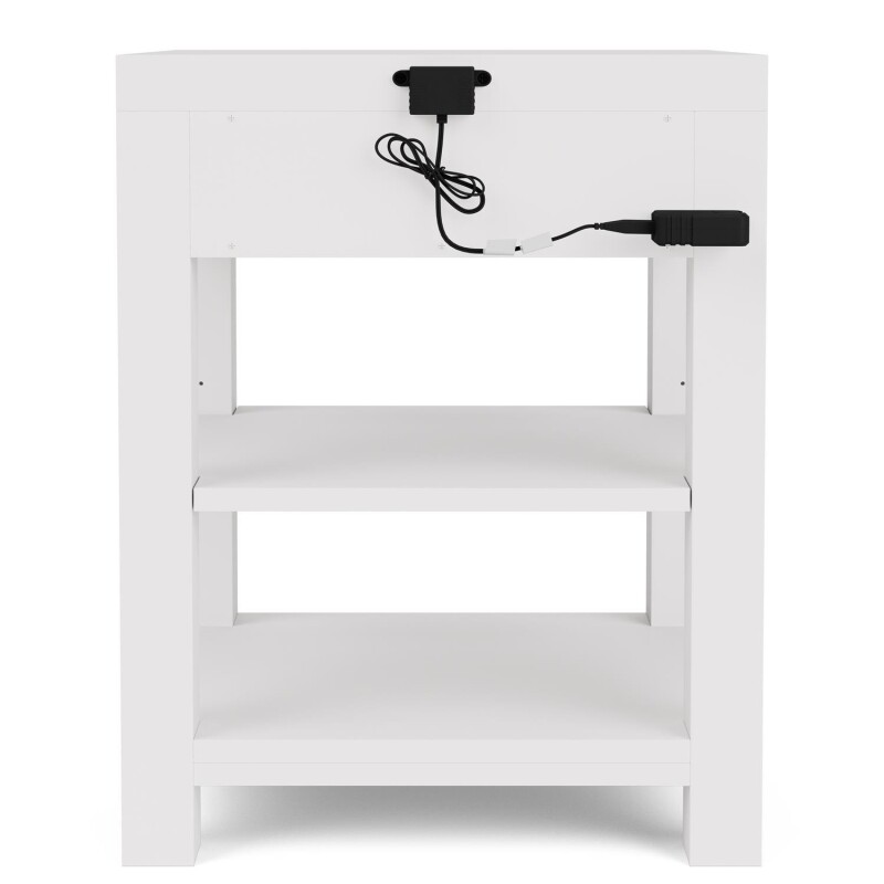 Rosalie 1-Drawer Nightstand-White 30769