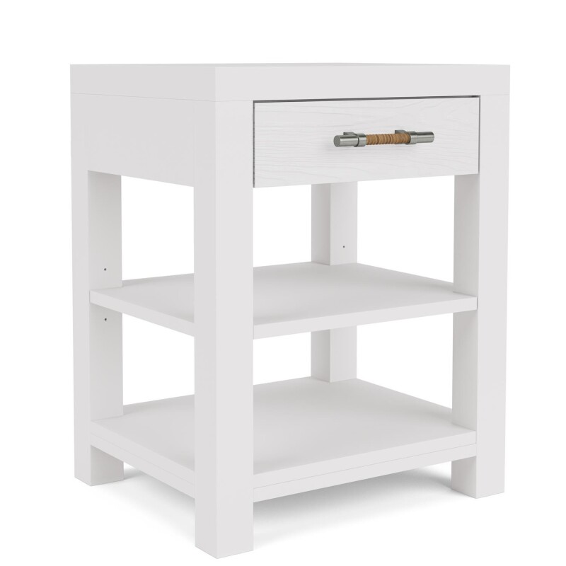 Rosalie 1-Drawer Nightstand-White 30769