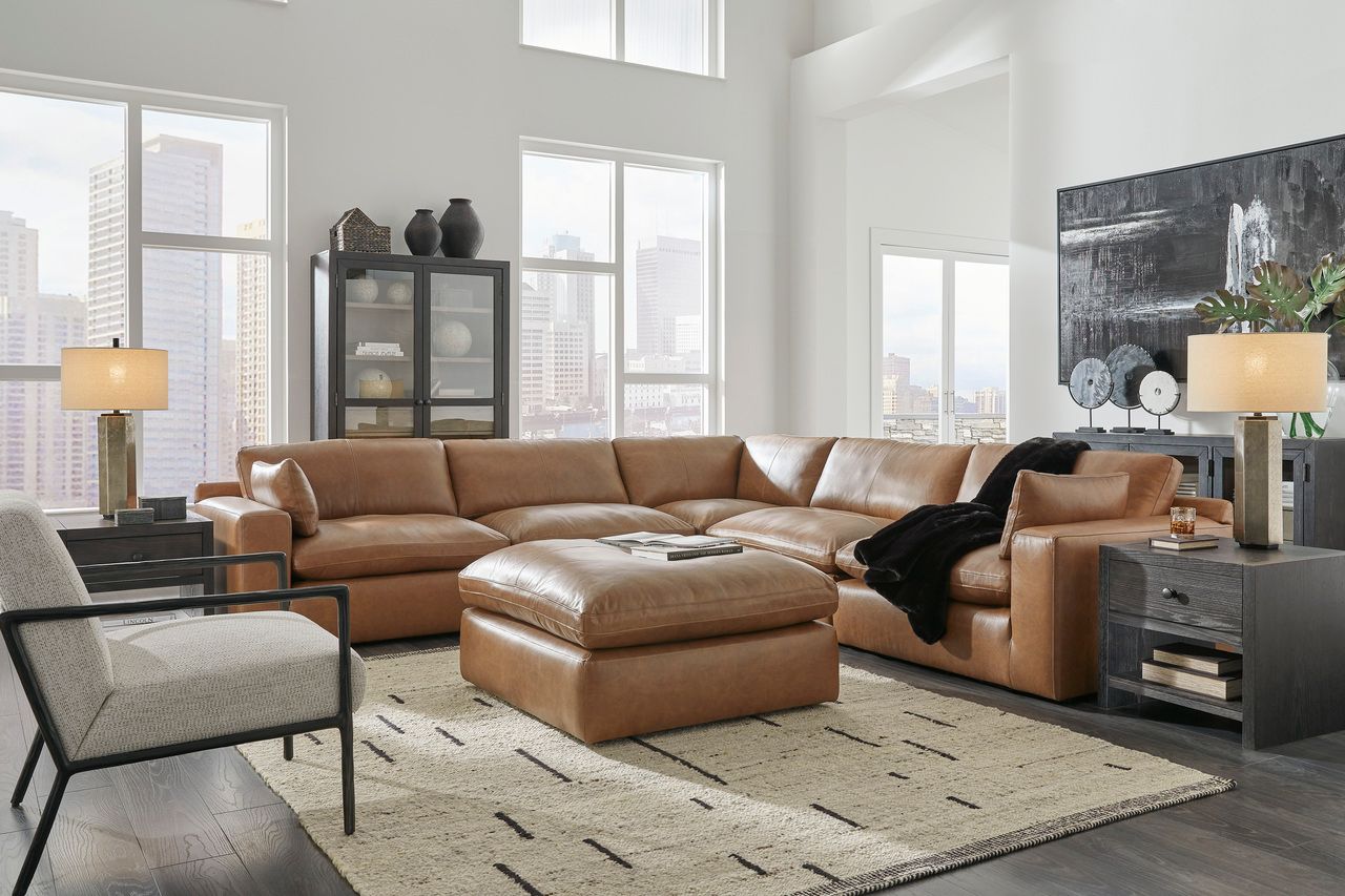 Emilia 5-Piece Sectional In Caramel 30901S4