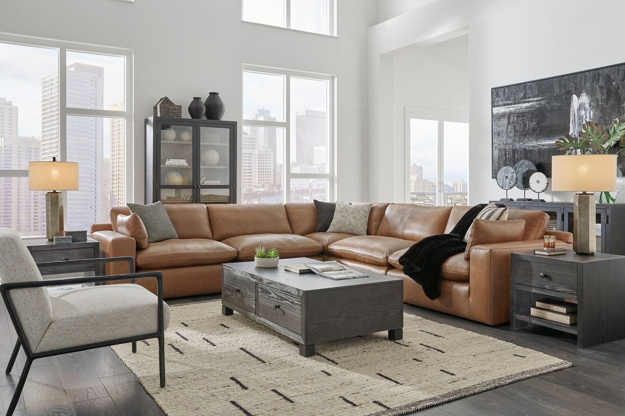 Emilia 5-Piece Sectional In Caramel 30901S4
