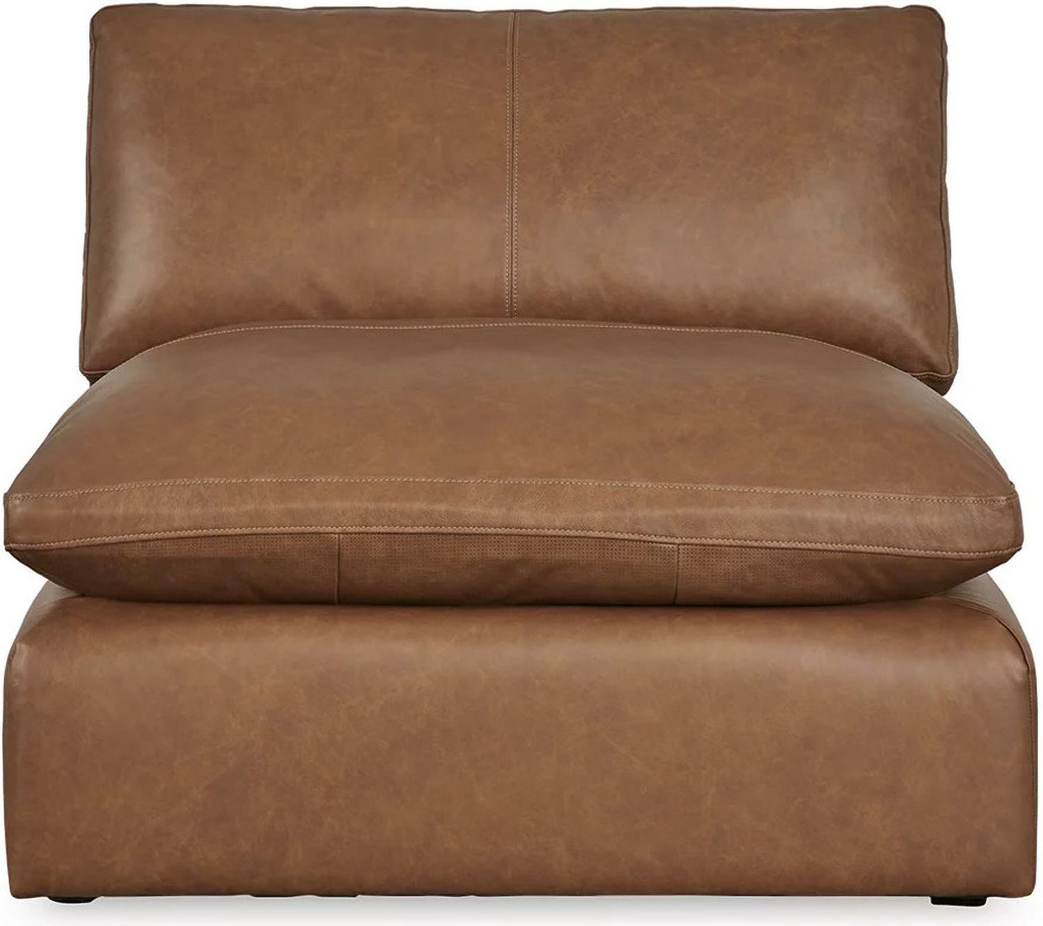 Emilia 5-Piece Sectional and Ottoman In Caramel 30901U1