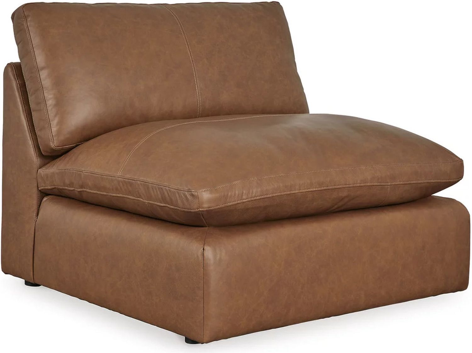 Emilia 5-Piece Sectional and Ottoman In Caramel 30901U1