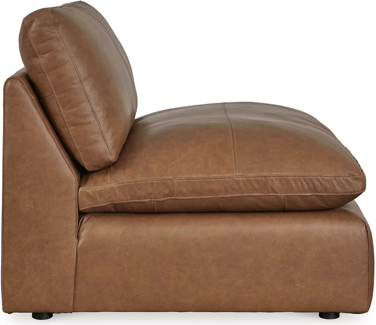 Emilia 5-Piece Sectional and Ottoman In Caramel 30901U1
