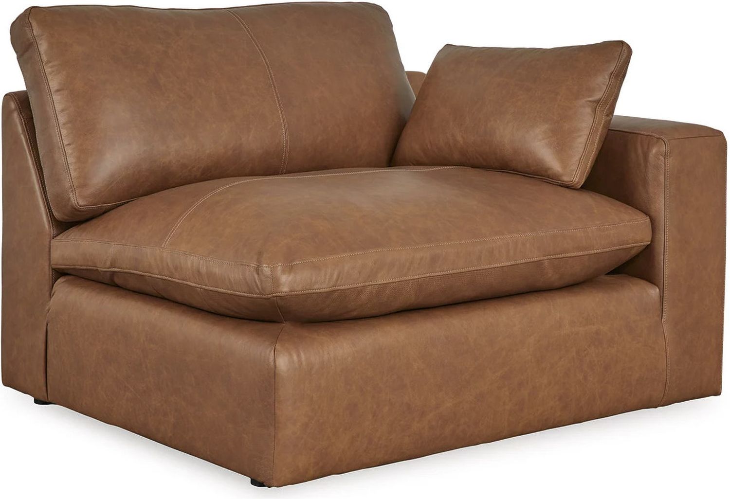 Emilia 5-Piece Sectional and Ottoman In Caramel 30901U1