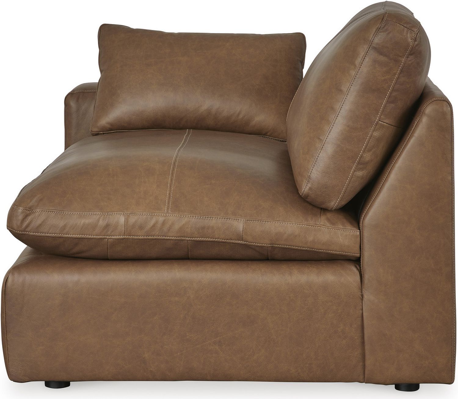 Emilia 5-Piece Sectional and Ottoman In Caramel 30901U1